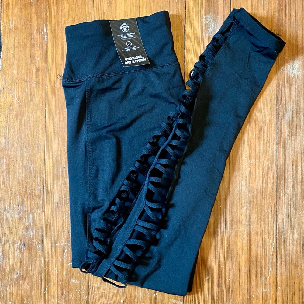 Thrill Performance Black Lattice Leggings